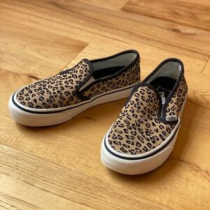 Vans Suede Leopard Print Women’s Shoes - Tan and Black